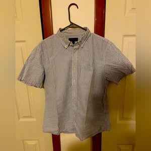 Banana Republic seersucker stripe shirt